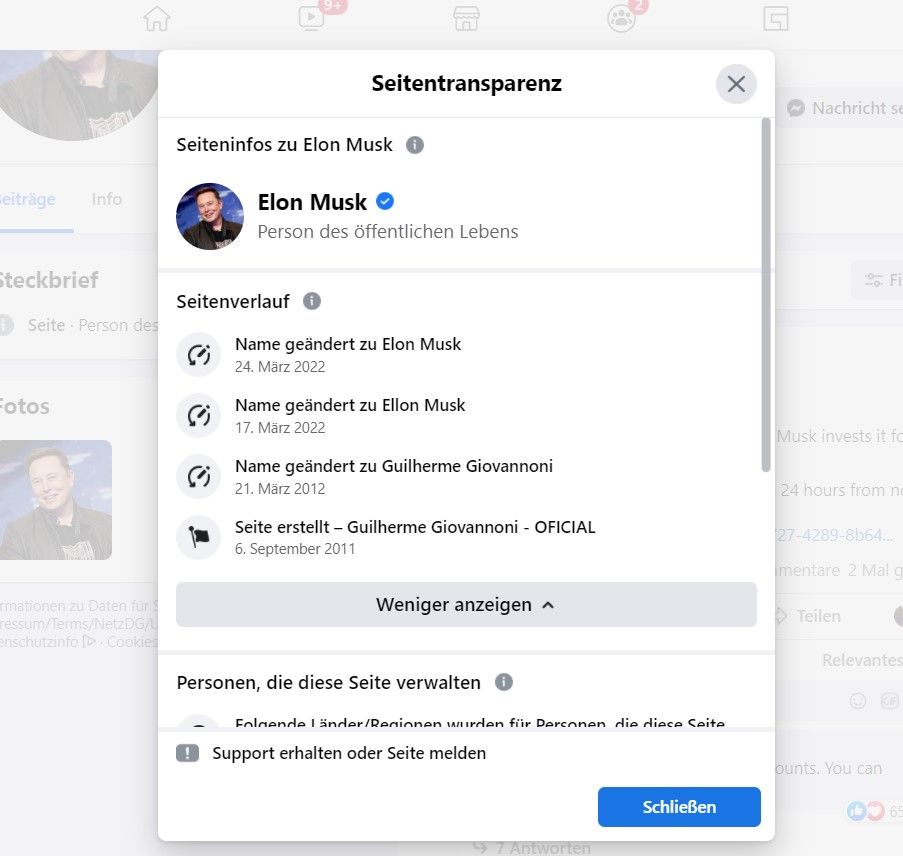 Fake-Profil von Elon Musk